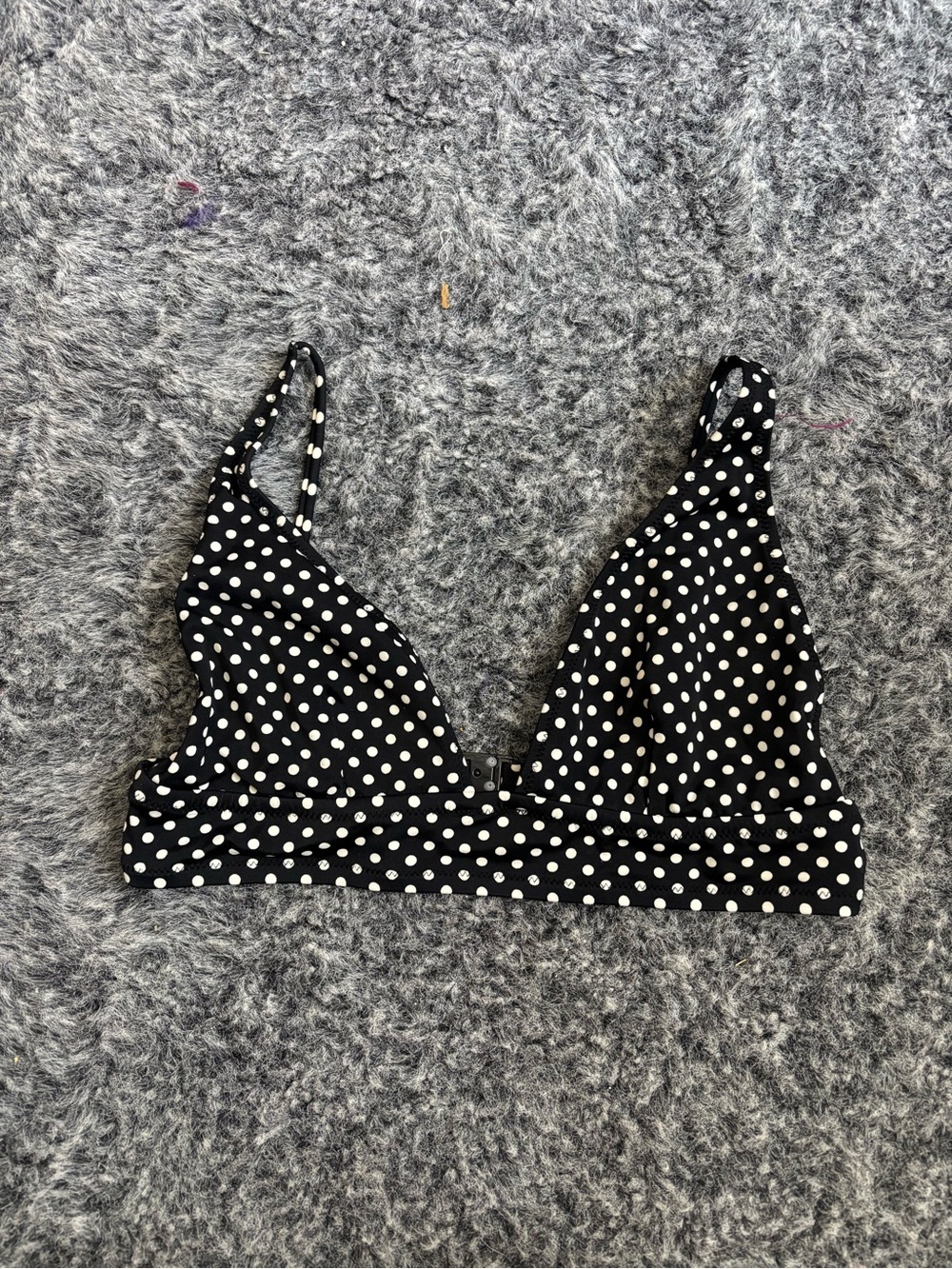 J. Crew Black & White Polka Dot swim top